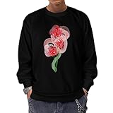 [ZKCASA] トレーナー メンズ 彼岸花 スウェット パーカー 秋服 丸首 長袖 トップス プルオーバー おしゃれ Tシャツ カジュアル 人気 春服 秋服 4XL