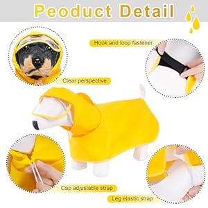 Dog Raincoat Waterproof Dog Rain Coat Jacket Adjustable Pet Raincoat Jacket with Hood for Dogyellow 7xl  Cucciolini Doodles Dog raincoat waterproof dog rain coat jacket adjustable pet raincoat jacket with hood for dogyellow 7xl   cucciolini doodles