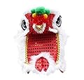 HALAWAKA Pet Chinese New Year Tang Suit Clothes Cute Lion Dance Pet Costume Dragon Clothes with Sequins Small Medium Dog Jacket Outfit for Christmas Halloween