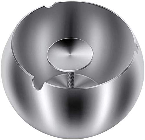 JevoghStainless Steel Ashtray Windproof Unbreakable Modern Tabletop Cigarette Ash Holder for Home Office Indoor or Outdoor Use