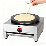 YIGECHENXIN Crepera de Gas Multifuncional de 40 cm con Placa Plana Antiadherente para Uso doméstico. Control de Temperatura Ajustable Ideal para Preparar deliciosas Crepes