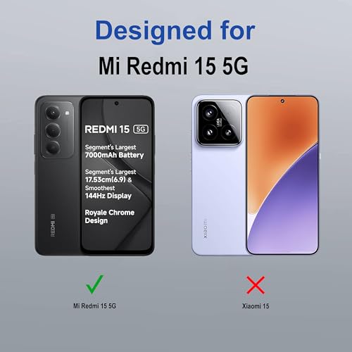 Image of Zapcase Back Case Cover for Mi Redmi 15 5G | Compatible for Mi Redmi 15 5G Back Cover | Compatible with Mag-Safe | Scratch-Resistant Back Cover | Clear