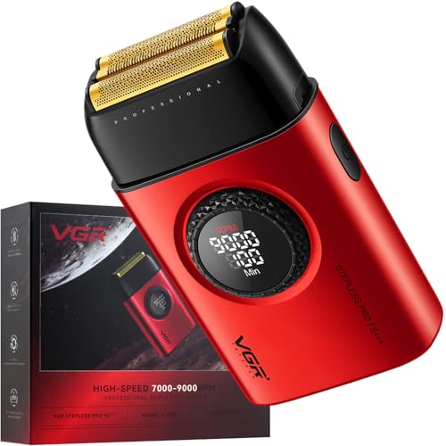 VGR 378 Rasoio Elettrico per Uomo, Rasoi a Lamina Tripla, Rasoi Macchinetta a Pelle Uomo, Portatile...