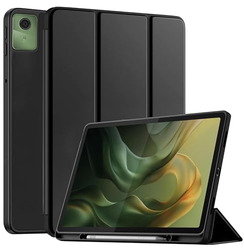 Image of TGK Flip Cover for Motorola Pad 60 Neo 5G 11 inch 2025 Tablet Smart Tablet Case Trifold Stand with Pencil Holder (Black)