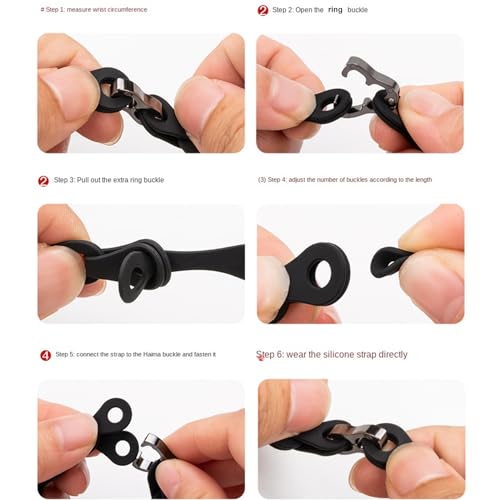 Correa de silicona ajustable para Mi Band 8 y 9 miniatura 6