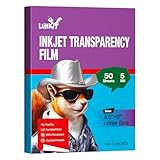 Uinkit Inkjet Transparency Film 50 Sheets 8.5x11 OHP Overhead Projector Film for DIY Crafting 100% Clear Transparency Paper For Inkjet Printer