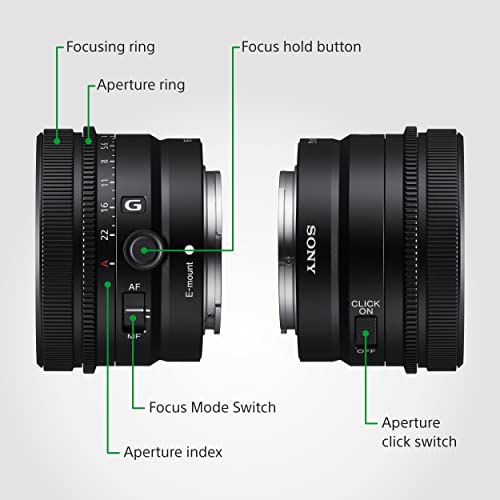 Sony SEL24F28G – Objectif fixe 24 mm F2.8 G pour plein format (série G premium, monture E, compact & léger, idéal photo & vidéo, compatible Sony A7, ZV-E1, A6000 & ZV-E10)