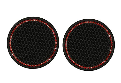 Veshow Lot de 2 dessous de verre en silicone antidérapant pour voiture 7 cm Cover
