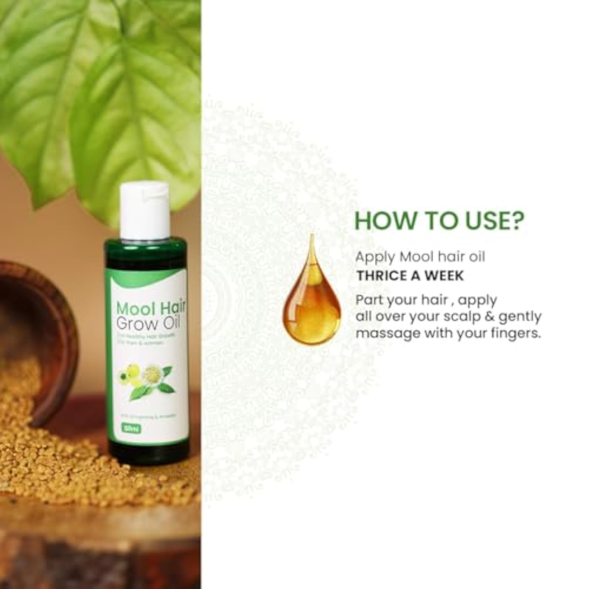 Ayurvedic Hair Oil with 21 Ayurvedic Herbs for Growth