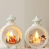 2個セット クリスマス 飾り LEDライト ランタン クリスマス キャンドルライト 卓上 置物 クリスマス 装飾 サンタクロース 置物 雪だるま クリスマスツリー 照明飾り おしゃれ 雰囲気満点 ランタン 可愛 クリスマス 置物 室内 玄関 屋外 庭 パーティ イベント 小型 小道具(雪だるま+サンタクロース)