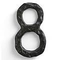 NACH Rustic Cast Iron Black House Numbers for Outside, Rust Resistant Metal House Numbers, Home Address Numbers for Outside, Metal Mailbox Numbers for Outside, 5.5 inch Numbers, 8, JS-RUSTICNUMBER-8