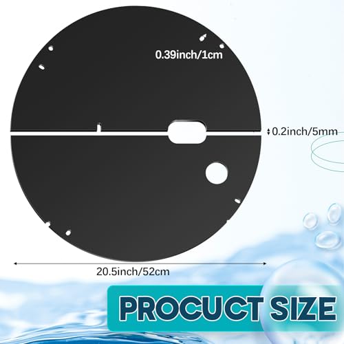 Image of 20.5 Inch Sump Pump Cover Plastic Submersible Sump Basic Cover Black Septic Tank Lid for Water Pump Basin Bucket Outdoor Well (Split)