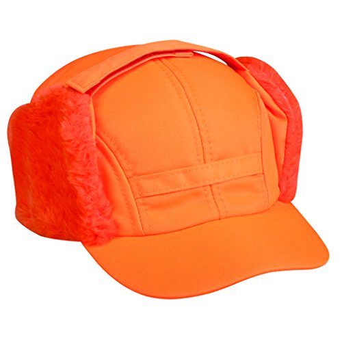 Outdoor Cap with Ear Flaps, One Size, Blaze