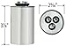 Genteq - 60 + 5 uF MFD x 370 VAC GE Industrial Replacement Dual Capacitor Round # C3605R / 27L954