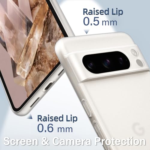 Image of X-level for Google Pixel 8 Pro Case, Extra Slim 0.3 mm Thin Translucent Matte Finish Soft Phone Cover, Anti-Scratch Shockproof Case for Google Pixel 8 Pro, Translucent White