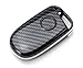 iJDMTOY Exact Fit Glossy Black Carbon Fiber Finish Key Fob Shell Compatible with Charger Challenger Dart Durango Journey, Grand Cherokee Renegade, 200 300 Smart Key