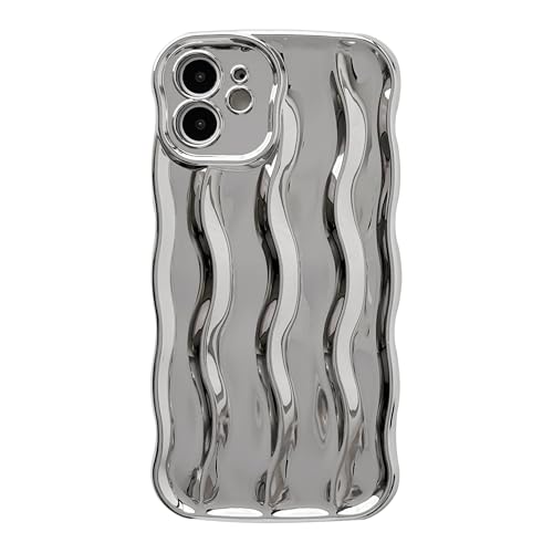 Coque souple iPhone 12 argent silicone flexible antichoc Caseative