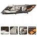 CreoCast Headlight Assembly for KIA Optima 2011 2012 2013, Headlamp Driver and Passenger Side Halogen H7 H1 Bulbs - Pair Set 921012T121 921022T121 (Driver and Passenger Side Headlight)