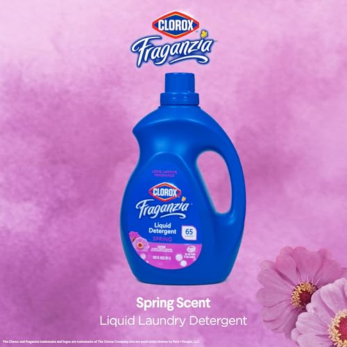 Image of Clorox Fraganzia Liquid Laundry Detergent, Spring Scent, 100 Fl Oz