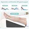 Cozymaker 12" Bed Wedge Pillow for Sleeping After Surgery, Back Support, Leg Elevation, Gerd Acid Reflux, Relief Neck Pain, Sleep Apnea, Snoring, Cooling Memory Foam Triangle Incline Wedge