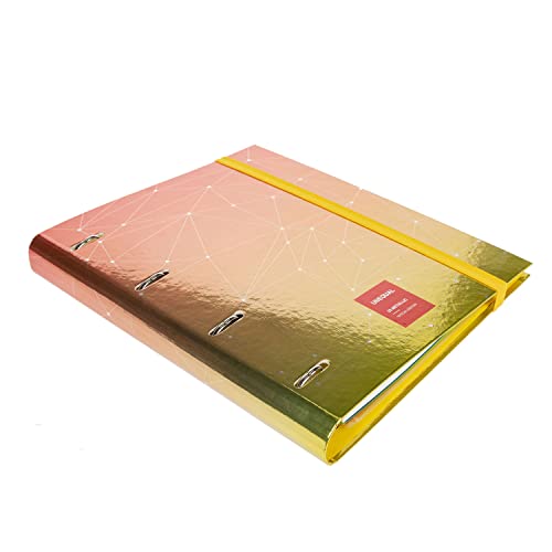 Classeur 4 anneaux A4 avec recharge papier 90g intercalaires et pochette plastique