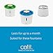 Catit Triple Action Replacement Original Water Fountain Filters, 2 Pack – Official Replacement Filters for Catit Cat Drinking Water Fountains