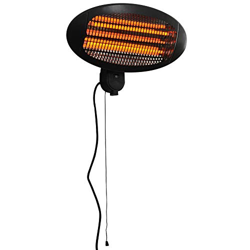 Preisvergleich Produktbild Outsunny Wandlampe für Außenbereich, 2000 W, Aluminium, Schwarz