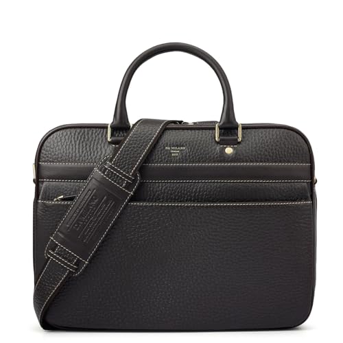 Image of Da Milano Leather Laptop Bag for Men & for Women - Fits Upto 15 inch Laptop (6166D)