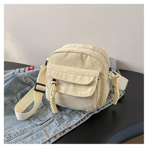 Image of Women's Crossbody Bag Cute Corduroy Shoulder Bag Fashion Aesthetic Small Wallet Bag Adjustable Strap