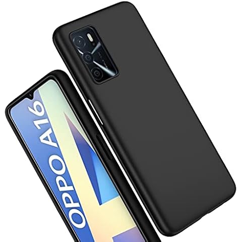 db11 OPPO A16 Case [Slim Fit] Scratch Resistant Anti Slip, Soft Silicone Scratch Resistant Cover Shell for OPPO A16 Smartphone, Black Cover