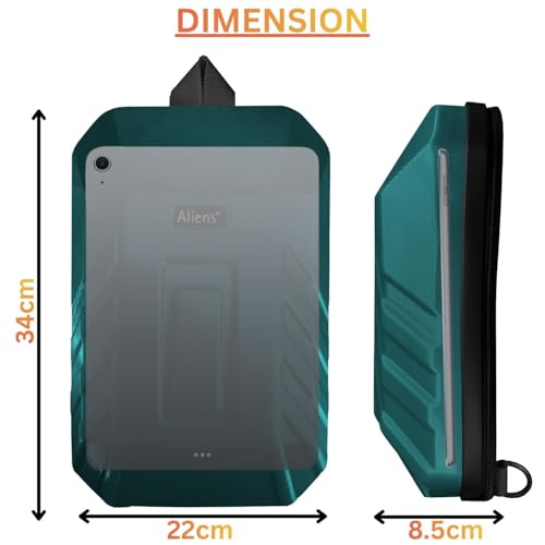Image of Tukzer ABS Hard Shell Sling Bag Aliens Series 180Open Crossbody Side Shoulder Bag for Mens, Women, Office,Travel,Everyday Mini Backpack for iPad,Tablet,Smartphone,Charger,Headphone,HDD,Camera(02-TBL)