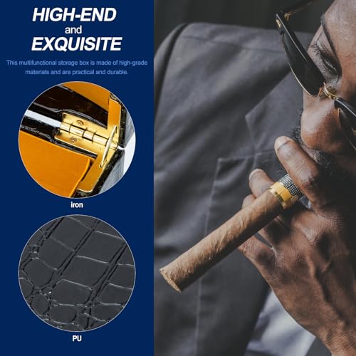 Humidor portátil de madera de estilo moderno y protección para puros 4