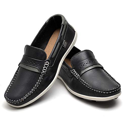 Mocassim Infantojunvenil Couro Legítimo Soft Bertioga Império Kids - Bg-7651 - Preto (32)