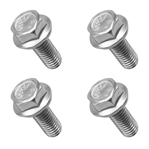 Image of Kewucn 4 PCS Car Top Front Skid Plate Bolts, 304 Stainless Steel 12mm Hex Head Auto Skid Plate Bolts Compatible with 4Runner Tocoma FJ Tundra Sequoia Land Cruiser, Car Accessories