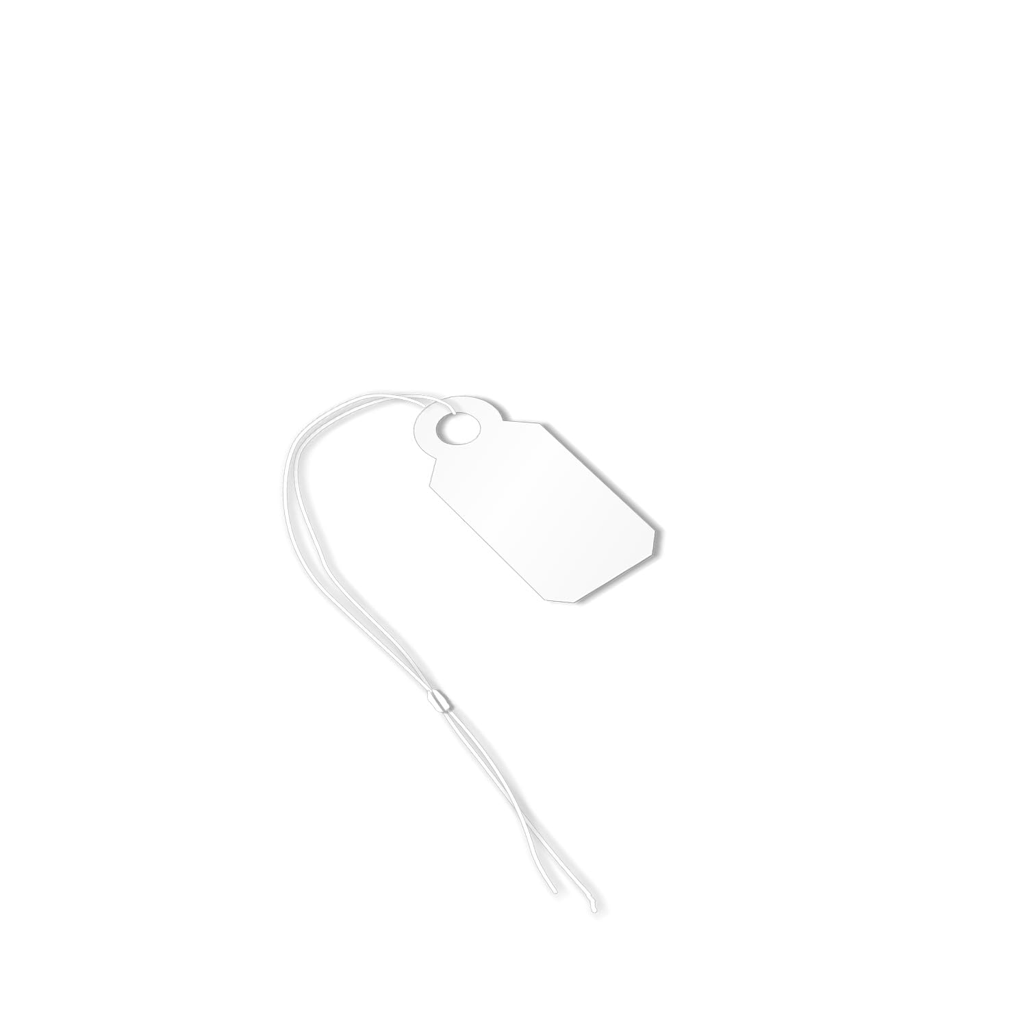 SmartSign Blank Jewelry Tags with Pre-Attached Polyester String, 1000-Pack, 0.8125" x 0.375", 12-pt Cardstock Tags with 1/8" Eyelet, Writable Price