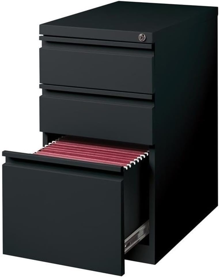 Hirsh Industries Set of 2 Value Pack 2 and 3 Drawer Mobile Filing Cabinet in Black