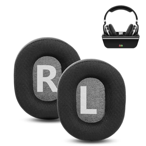 ADH300 2.4GHz TV Wireless Headphone Reinforced Durable Fabric Replacement Earpads Compatible with Artiste ADH300 2.4GHz TV Wireless Headphone Earpads Cushion