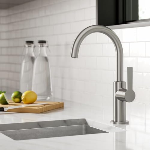Kraus KPF-2822SFS Oletto Single Handle Kitchen Bar Faucet In Spot Free Stainless Steel thumb #1