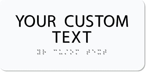 Miniatura 8 de ALPHA DOG ADA SIGNS - Letrero personalizado para negocios, 4 x 8 pulgadas, compatible con ADA, letrero de oficina personalizado con braille, letrero