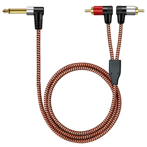Cable TRS 6.35 mm a 2 RCA macho de 3 metros divisor de audio analógico Youii 3