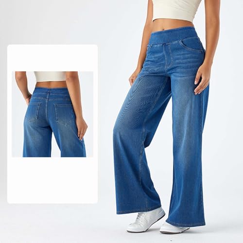 Straight Leg Jeans for Women Wide Leg High Waisted Baggy Boyfriend Jean Loose Fit Casual Stretchy Baggy Trendy Denim Pants2