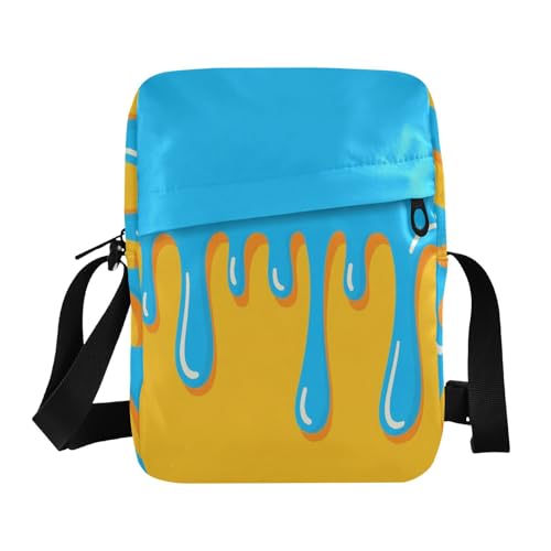 Graffiti Art Yellow Blue messenger bags Shoulder Bag Cross Body Purse Adjustable Strap for Travel business
