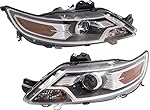 Garage-Pro Headlight Assembly Compatible with 2010-2012 Ford Taurus Halogen, Projector Type, Set of 2, Driver and Passenger Side, Clear Lens