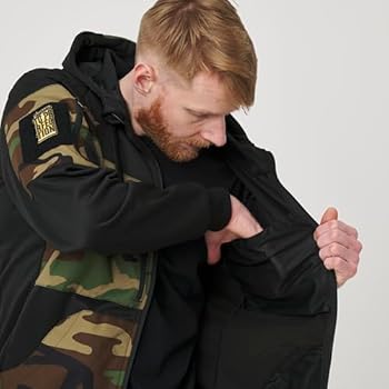 Sweat-shirt Rogue Hoodie Full Zip, Helikon, Noir A US Woodland 3xl