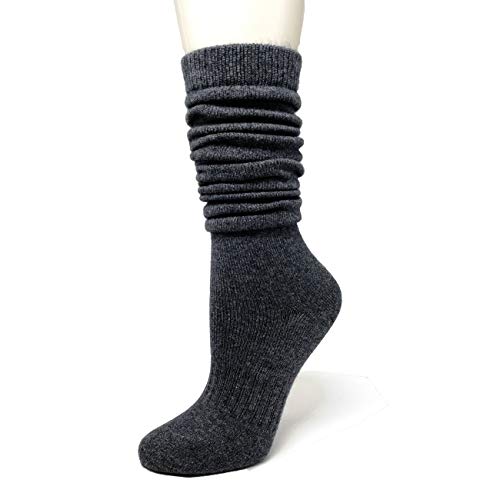 Image of Pure Cashmere Knee High Women Men Unisex Socks, Ideal for Skiing and Casual Wear, Made in Inner Mongolian