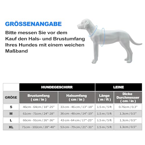 Haapaw Heavy Duty Taktisches Hundegeschirr für große Hunde, kein Zug Verstellbares Haustiergeschirr Reflektierendes Service Training Einfache Steuerung Haustierweste Military Arbeitshundegeschirre