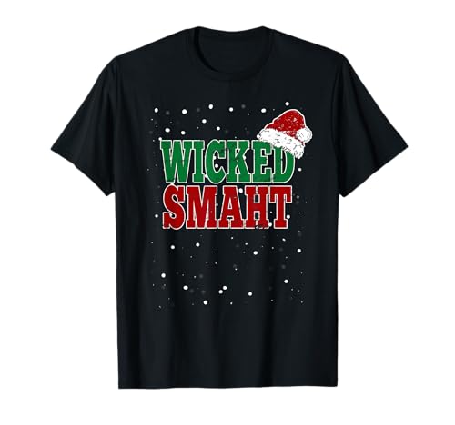 Wicked Smaht Boston Massachusetts Chowda Smart MA - Gorro de Santa Camiseta