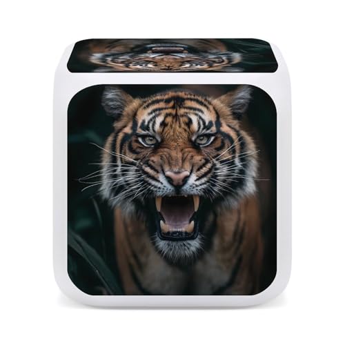 Tiger Seven-Color Glowing Alarm Clock