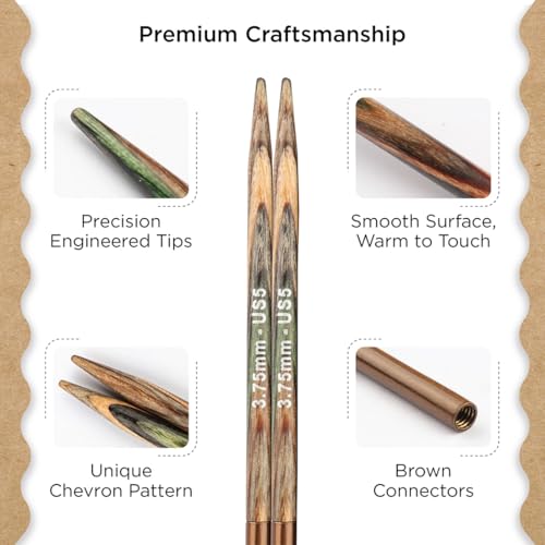 Pointe interchangeable 3,75 mm Terra Knitter's Pride pour aiguille circulaire de 10 cm - 3
