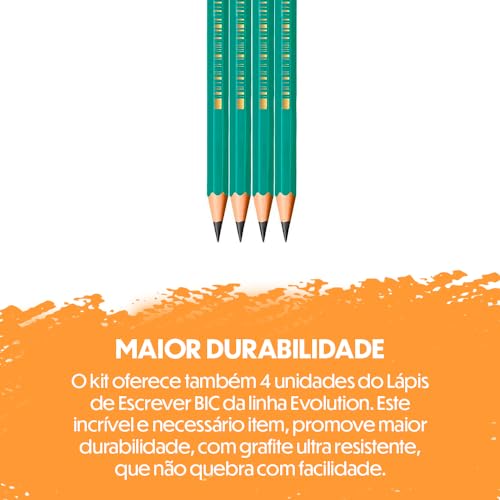 Lápis de Cor BIC Evolution, 12 cores + 4 Lápis de Escrever, 902545, 1 unidade